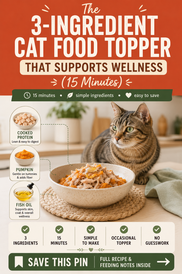 Easy 3-Ingredient Cat Food Topper (Ready in 15 Minutes)
