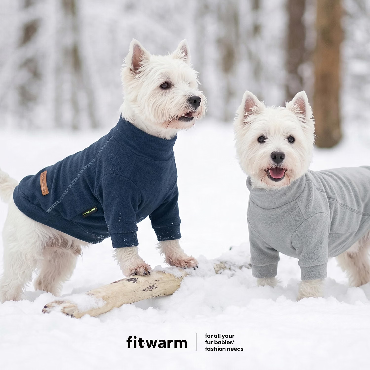 Fitwarm 3-Pack Classic Fleece Turtleneck