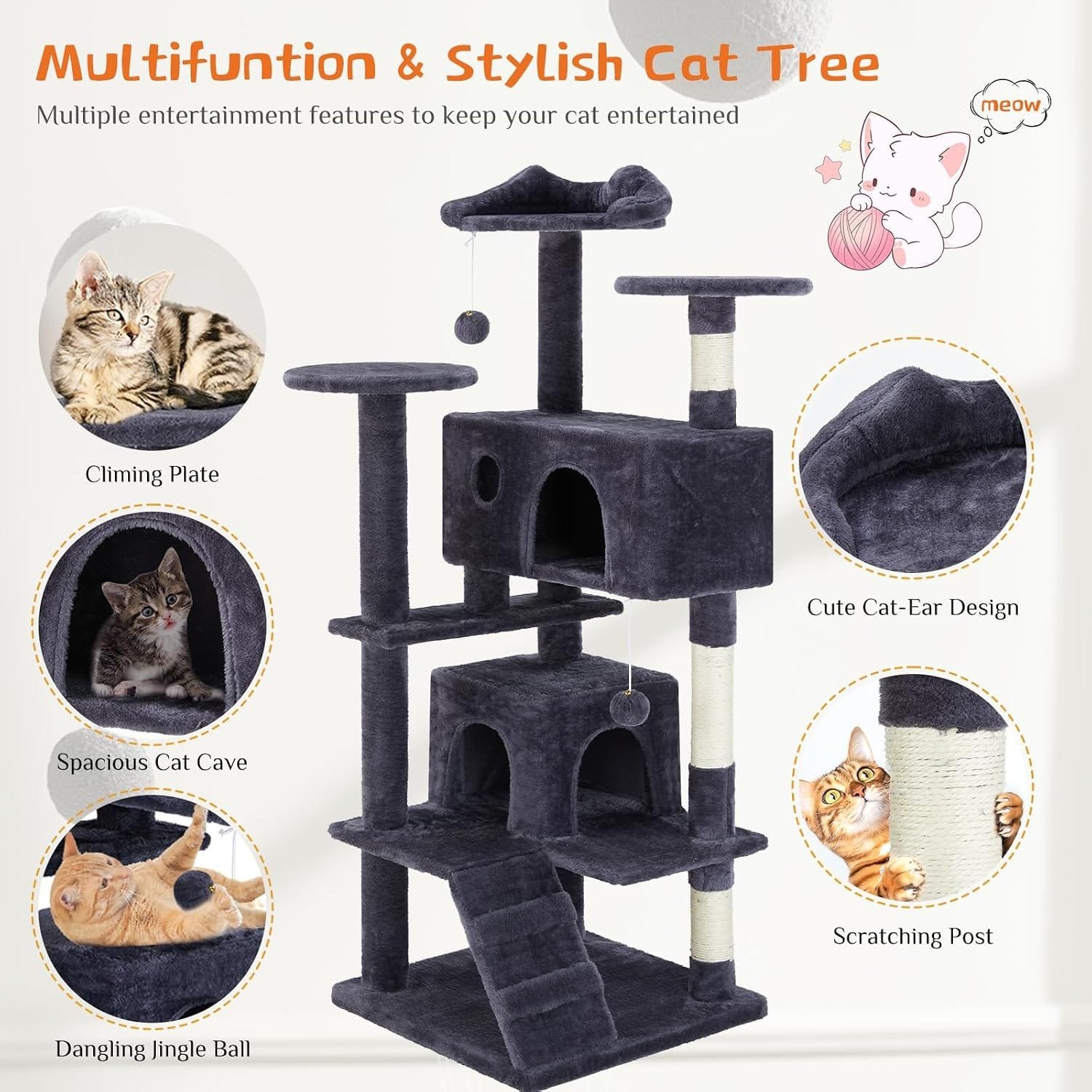 Aidoly 54 Inch Cat Tree Review